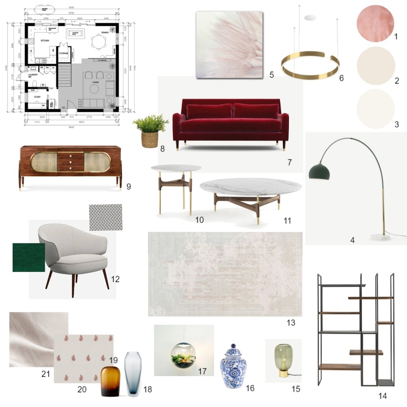 Module 9 Living room Mood Board by ishigoel on Style Sourcebook