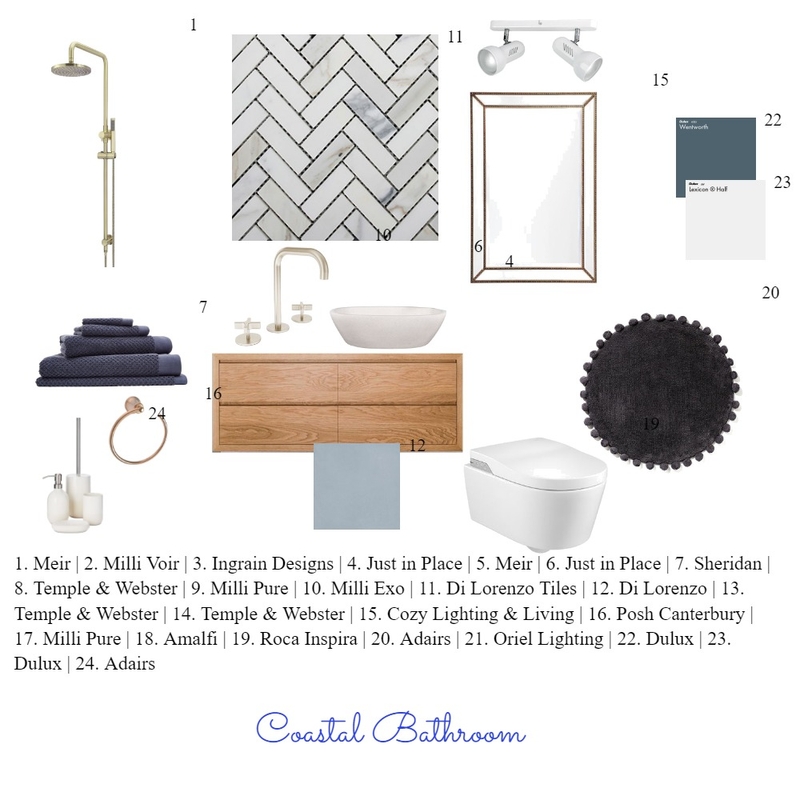 Coastal Bathroom Mood Board by Mvdkroft on Style Sourcebook