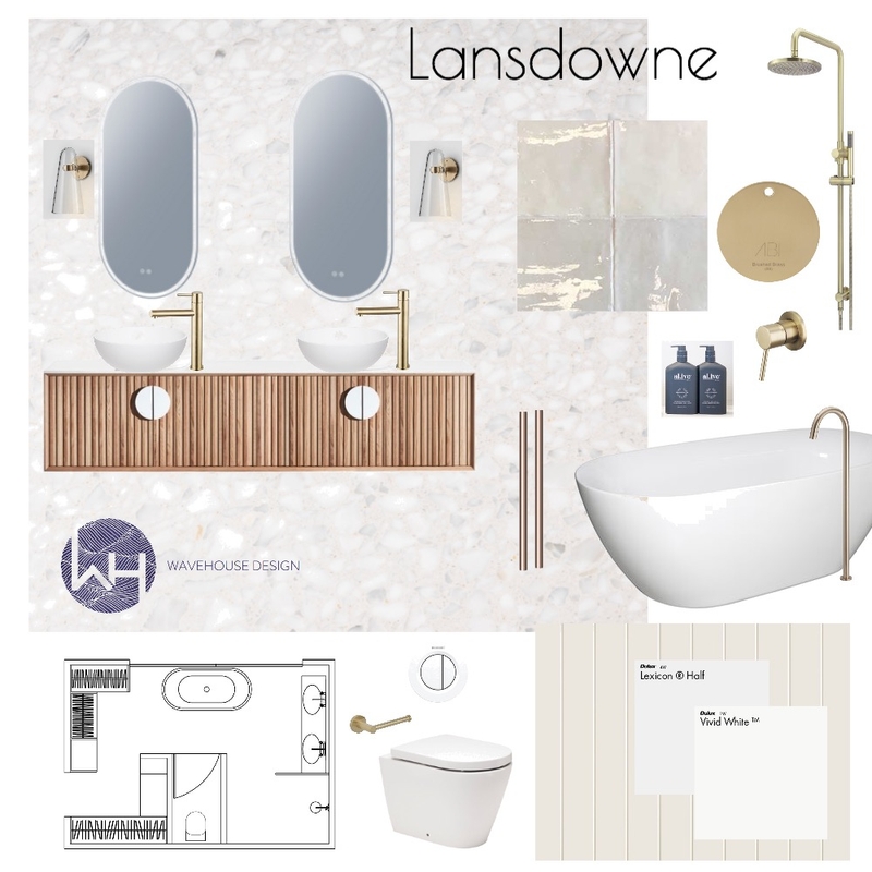 Lansdowne Ensuite Mood Board by Vanessa Ondaatje on Style Sourcebook