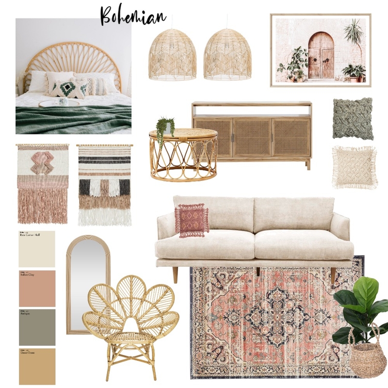 Bohemian Mood Board by maddyshort on Style Sourcebook