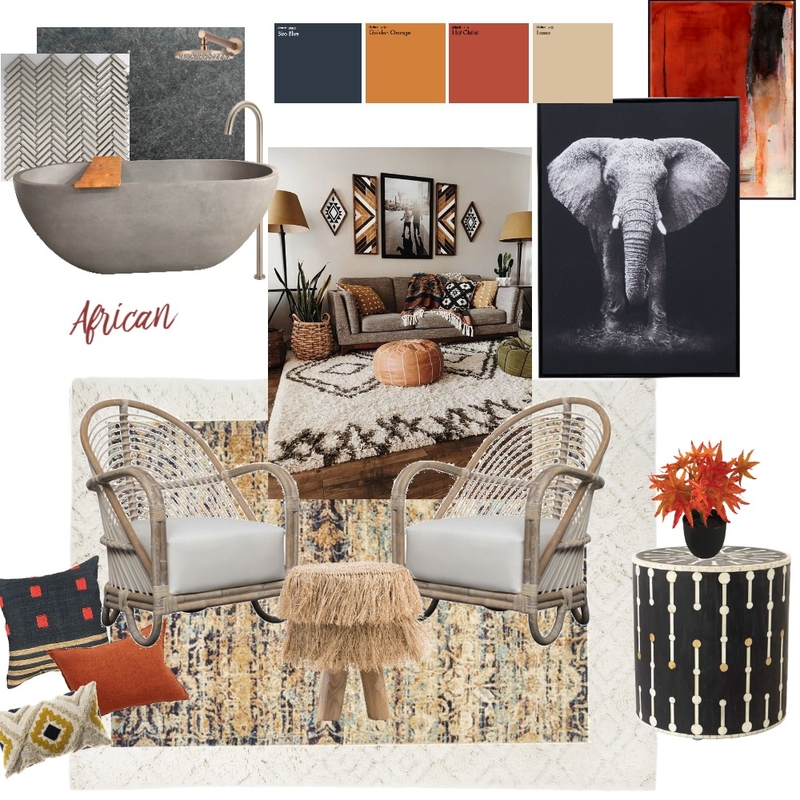 African style Mood Board by Emma Louise Interior Designs on Style Sourcebook