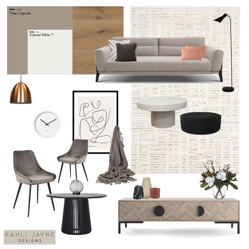 Modern Luxe living Mood Board by Kahli Jayne Designs on Style Sourcebook