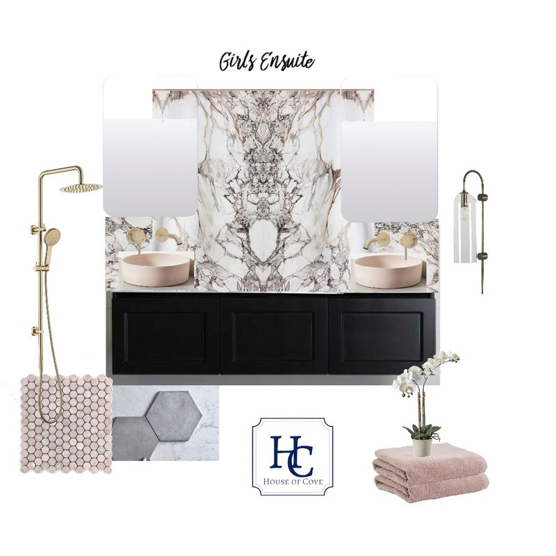 Girls Bathroom Mood Board by House of Cove on Style Sourcebook