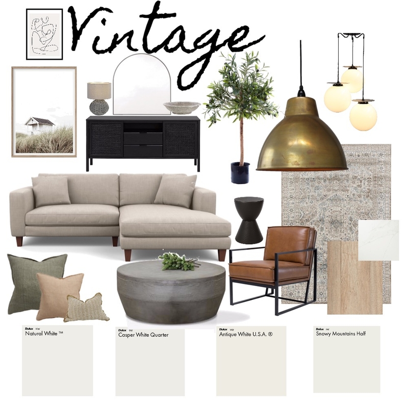 Vintage - Living Mood Board by Haven Home Styling on Style Sourcebook