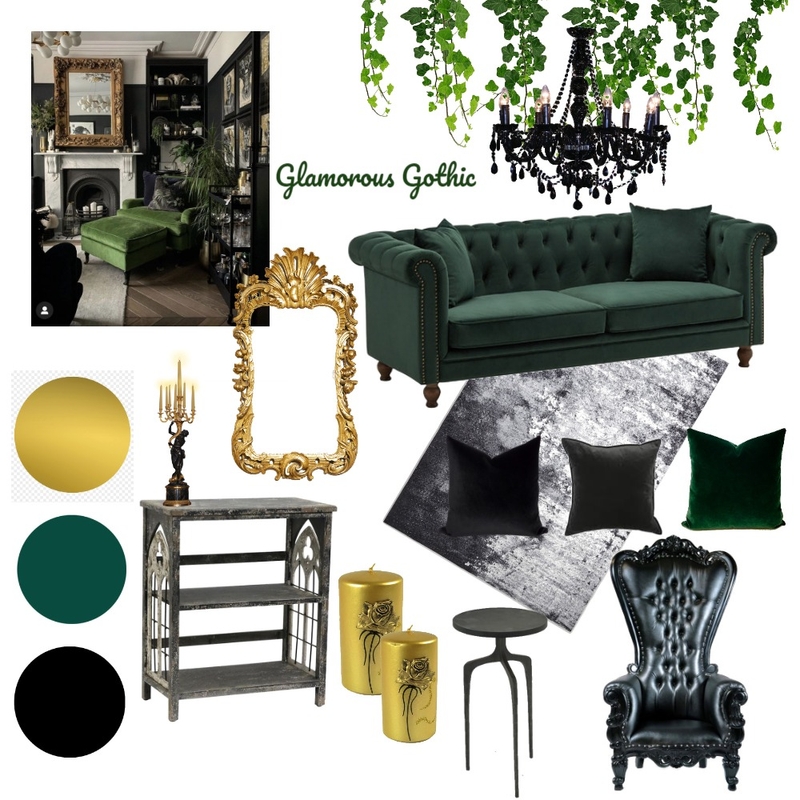 Glamorous Gothic Mood Board by Neo_interiors on Style Sourcebook