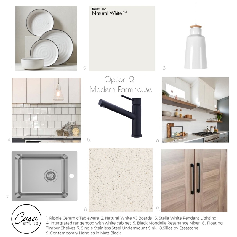 Modern Farmhouse Kitchen Mood Board by Casa Styling on Style Sourcebook