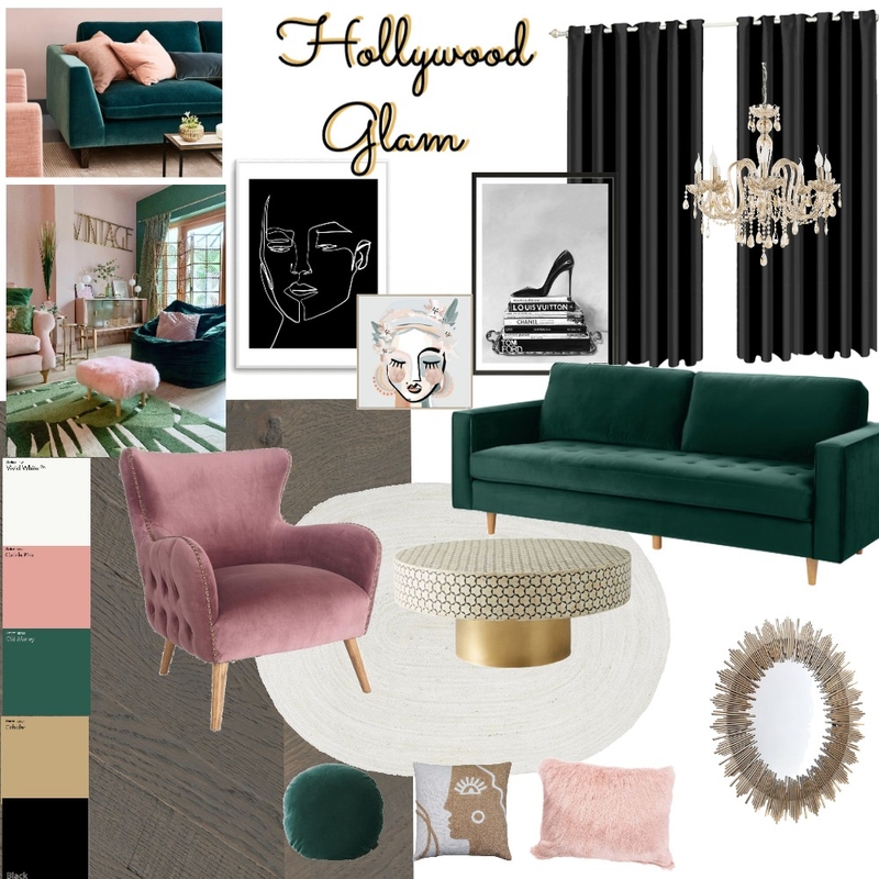 Hollywood Glam Mood Board by Hannahrussell on Style Sourcebook