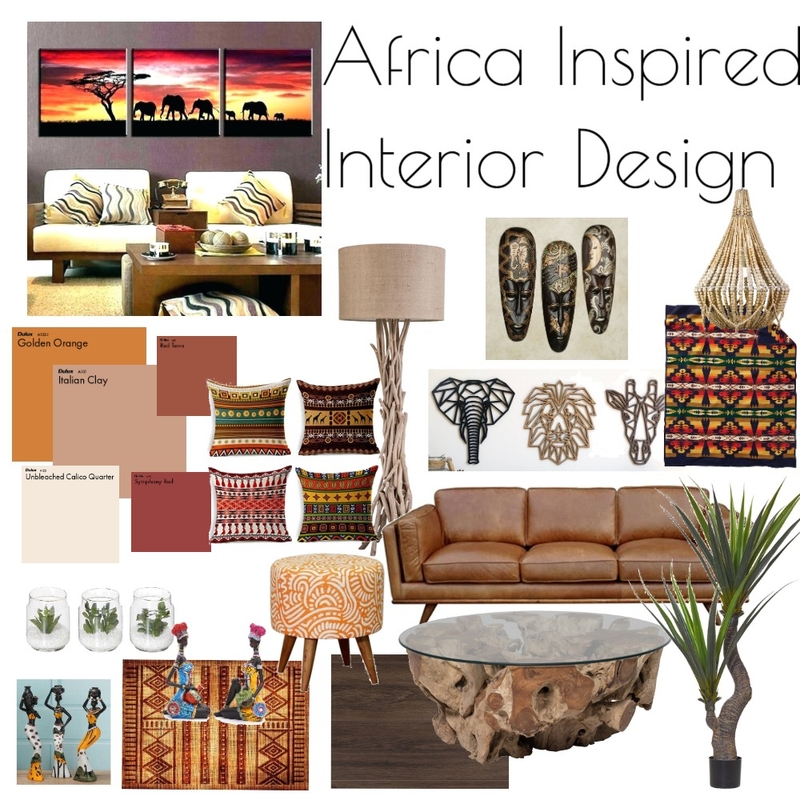 Africa Inspired Mood Board by MonAmiDezign on Style Sourcebook
