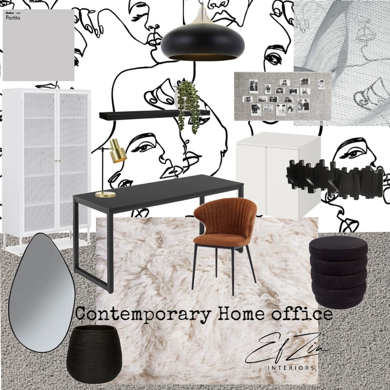 Contemporary home office Mood Board by EF ZIN Interiors on Style Sourcebook