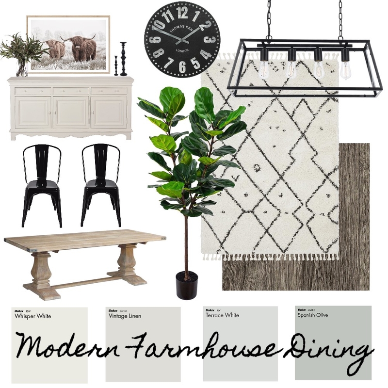 Modern Farmhouse Dining Mood Board by Haven Home Styling on Style Sourcebook