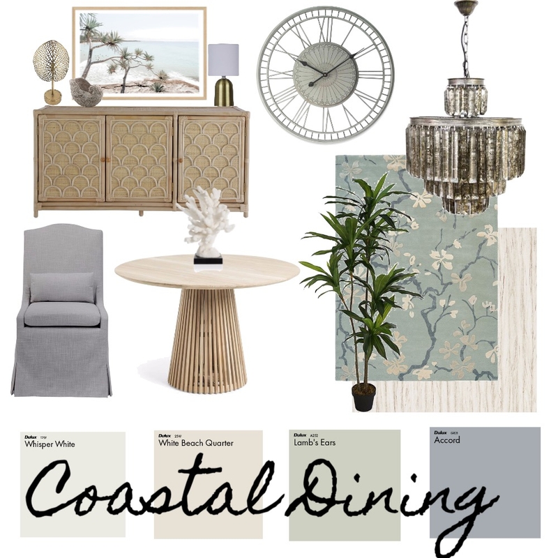 Coastal Dining Mood Board by Haven Home Styling on Style Sourcebook