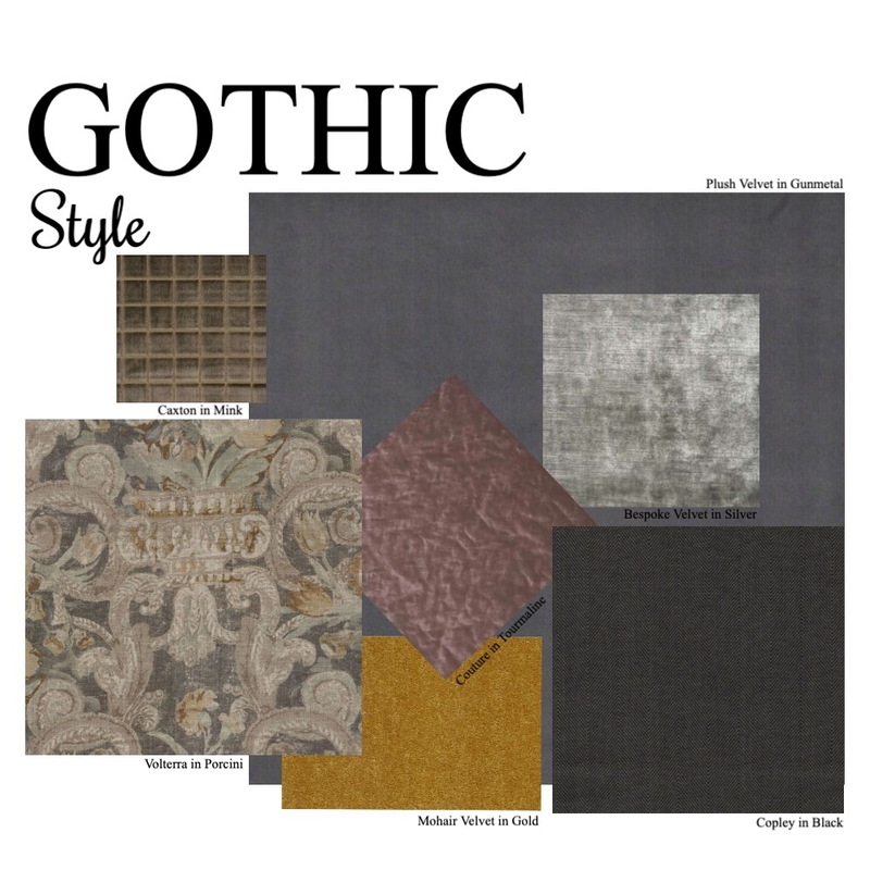 gothic materials Mood Board by sallymiss on Style Sourcebook