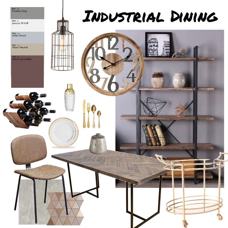 Industrial Dining Mood Board by undefined on Style Sourcebook