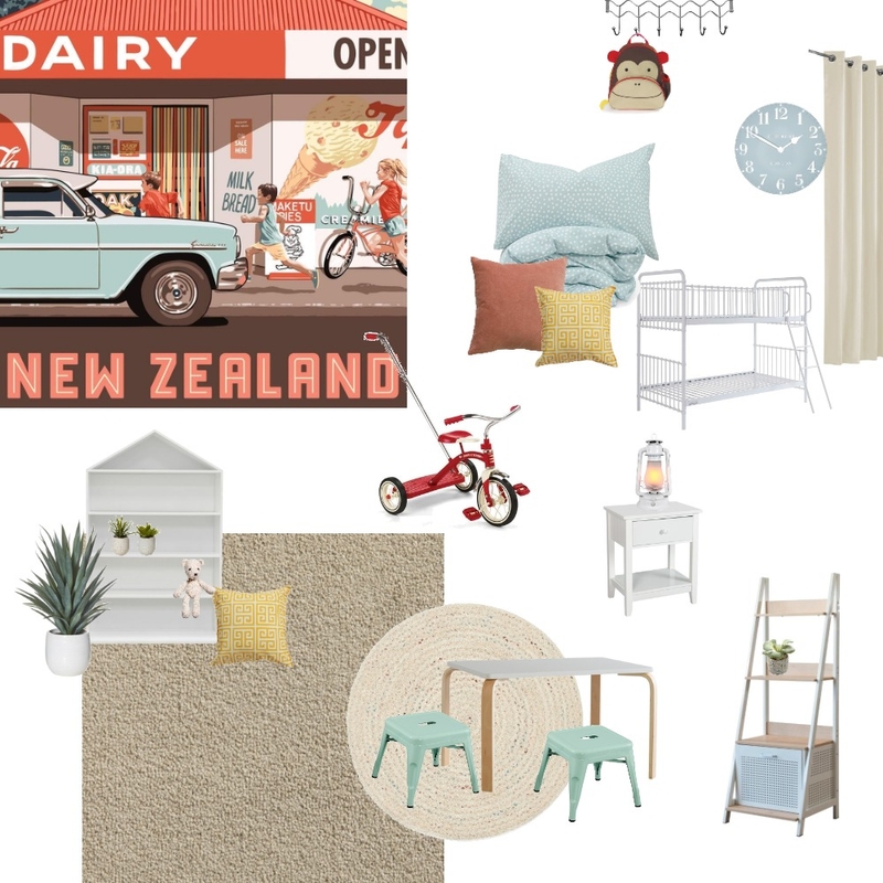 New Zealand Vintage Kids Room Mood Board by georgiepie77 on Style Sourcebook