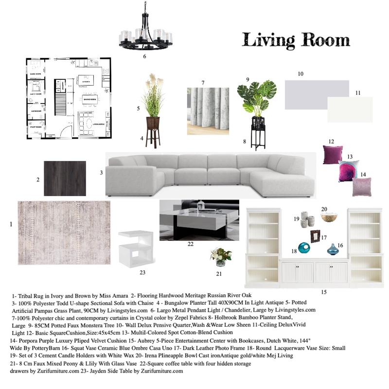 living room Mood Board by Marjan Ashtari on Style Sourcebook