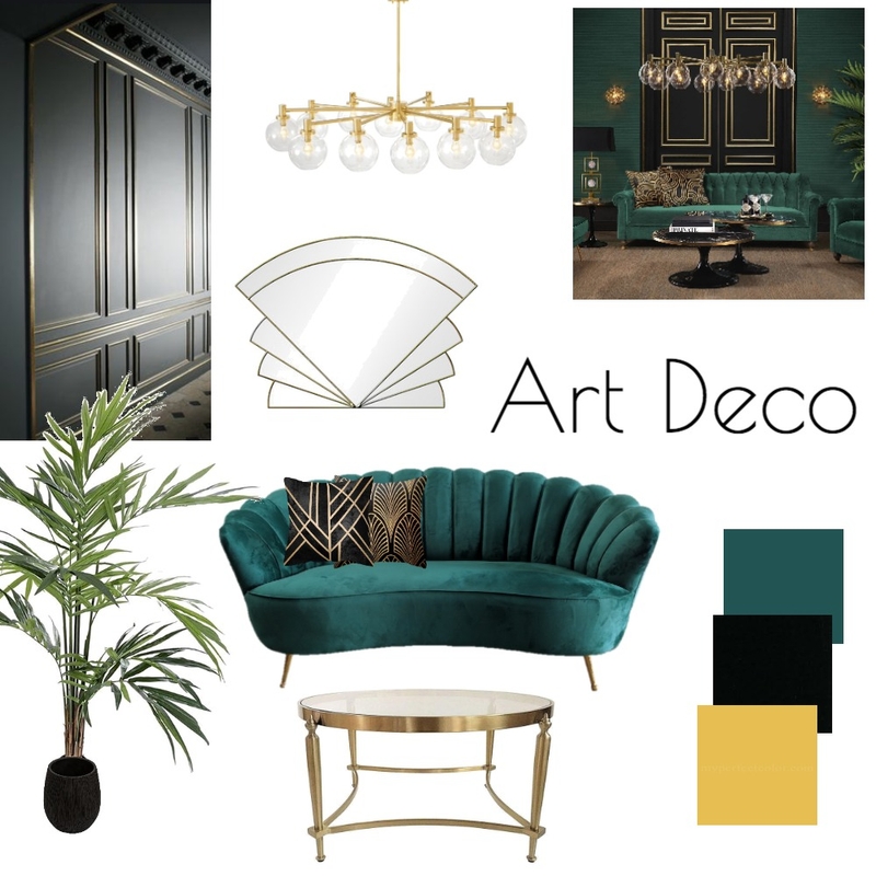 Art Deco Moodboard Mood Board by Louise Kempson on Style Sourcebook