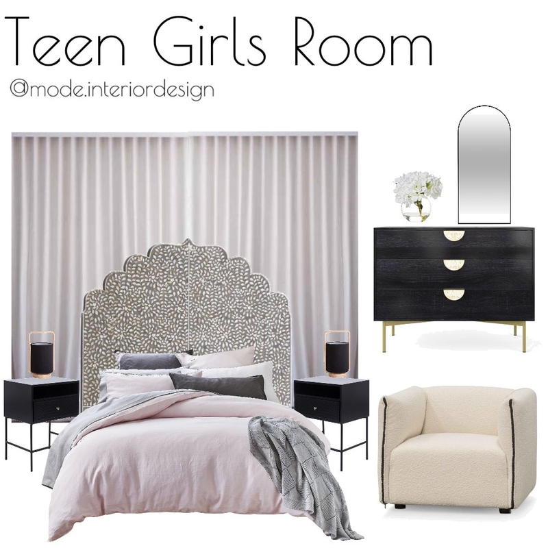 Teen Girls Room Mood Board by Mode Interior Design on Style Sourcebook