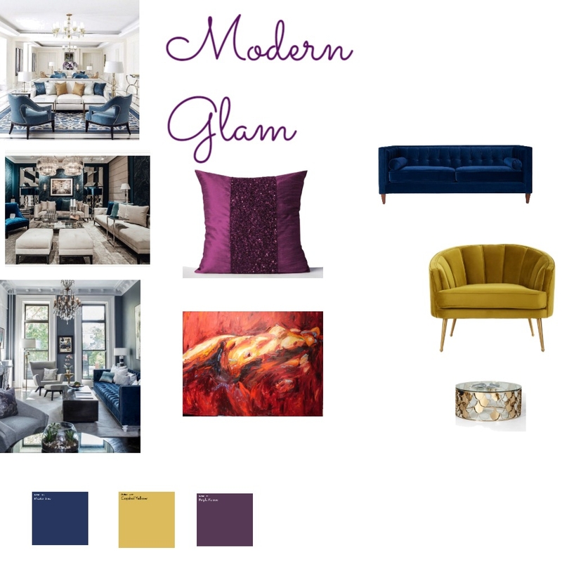Modern Glam Mood Board by Twambilile Mwafulilwa on Style Sourcebook