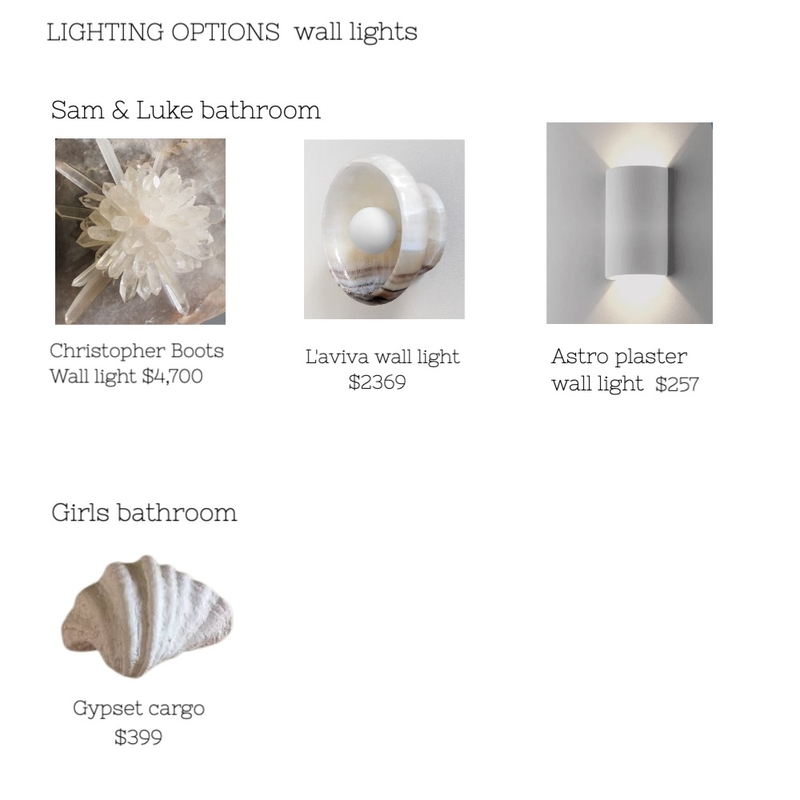lighting options Mood Board by RACHELCARLAND on Style Sourcebook