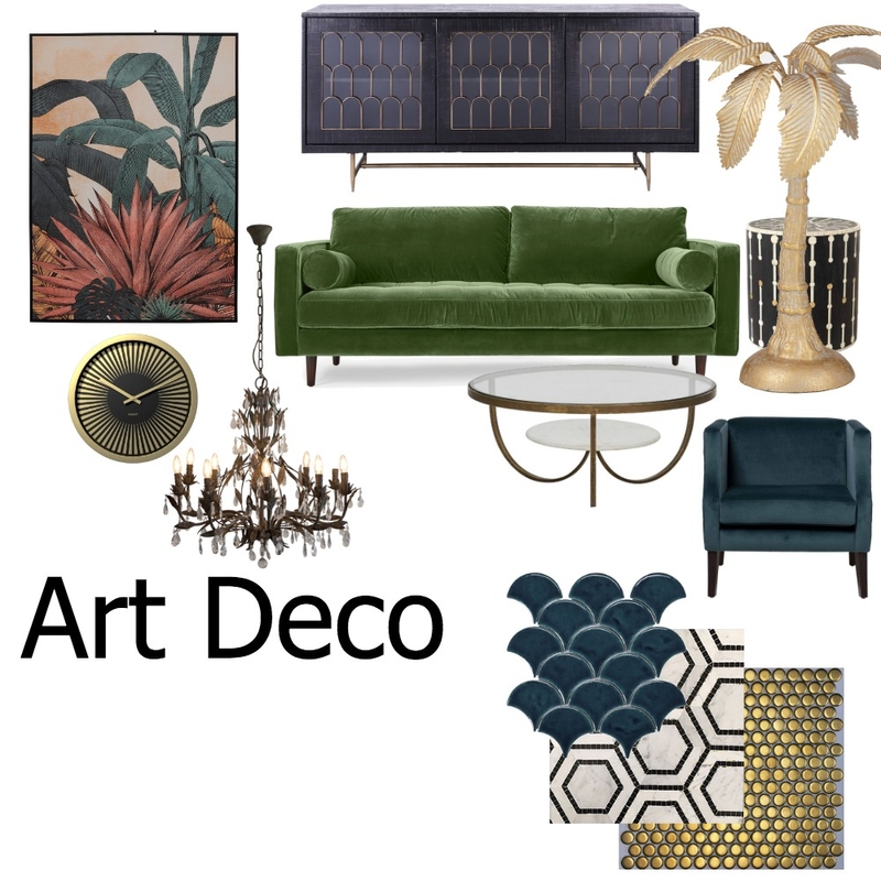 Art Deco Mood Board by Jennifer's on Style Sourcebook