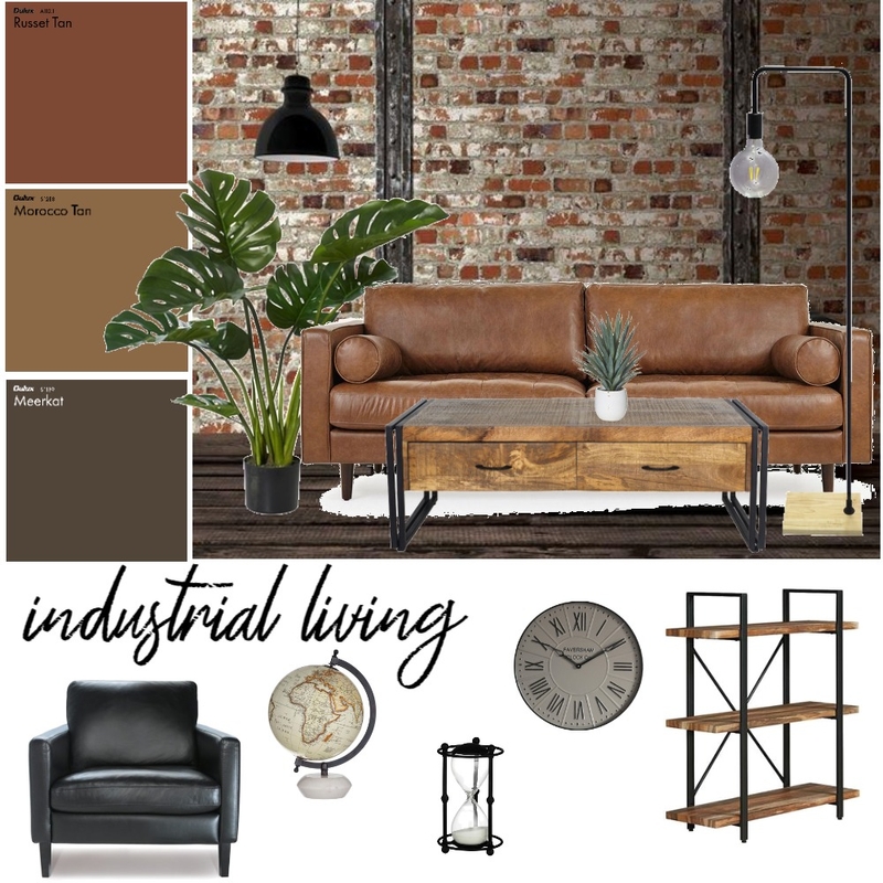 industrial living Mood Board by chaneMari on Style Sourcebook