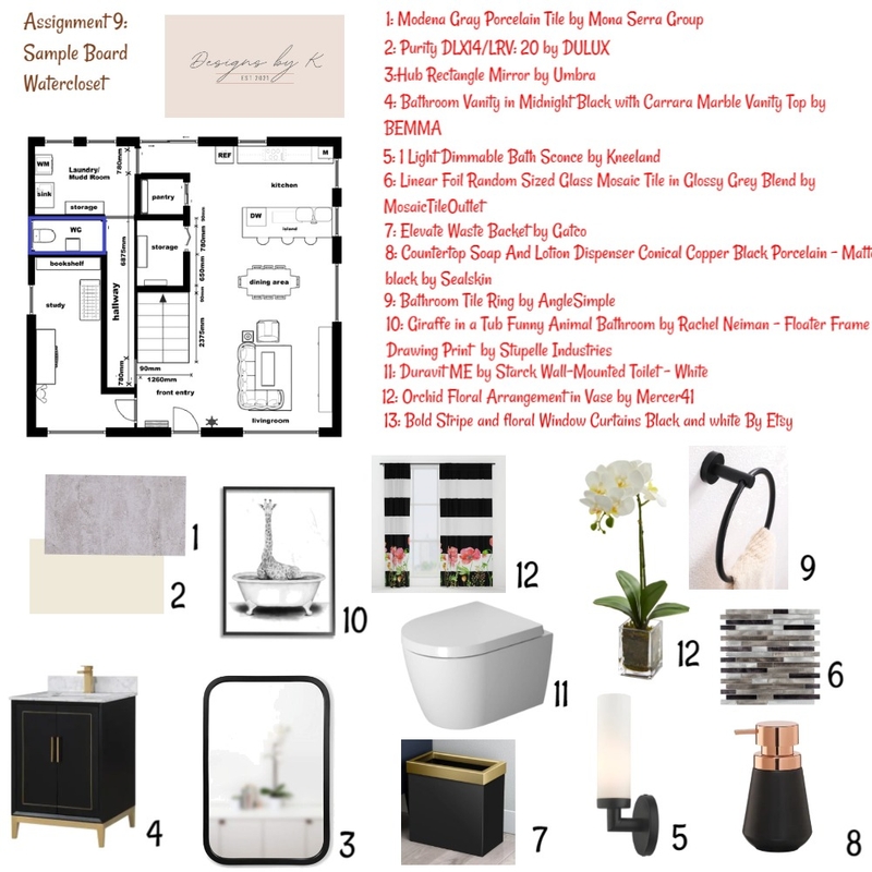 Watercloset- MoodBoard Mood Board by DesignsbyK on Style Sourcebook