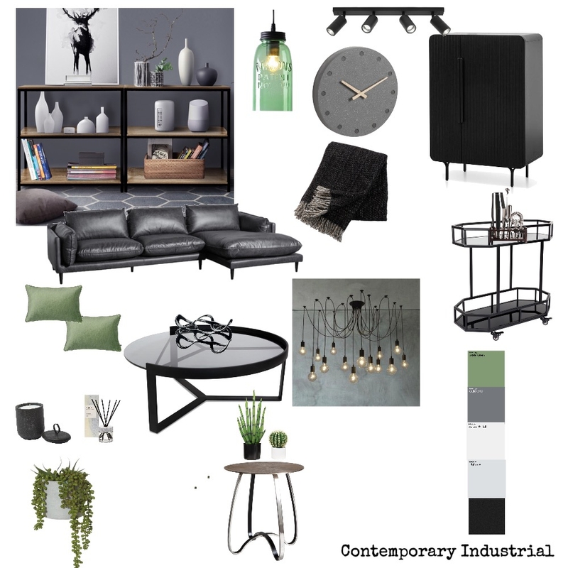 Industrial Contemp Living Room Mood Board by LOLITA on Style Sourcebook