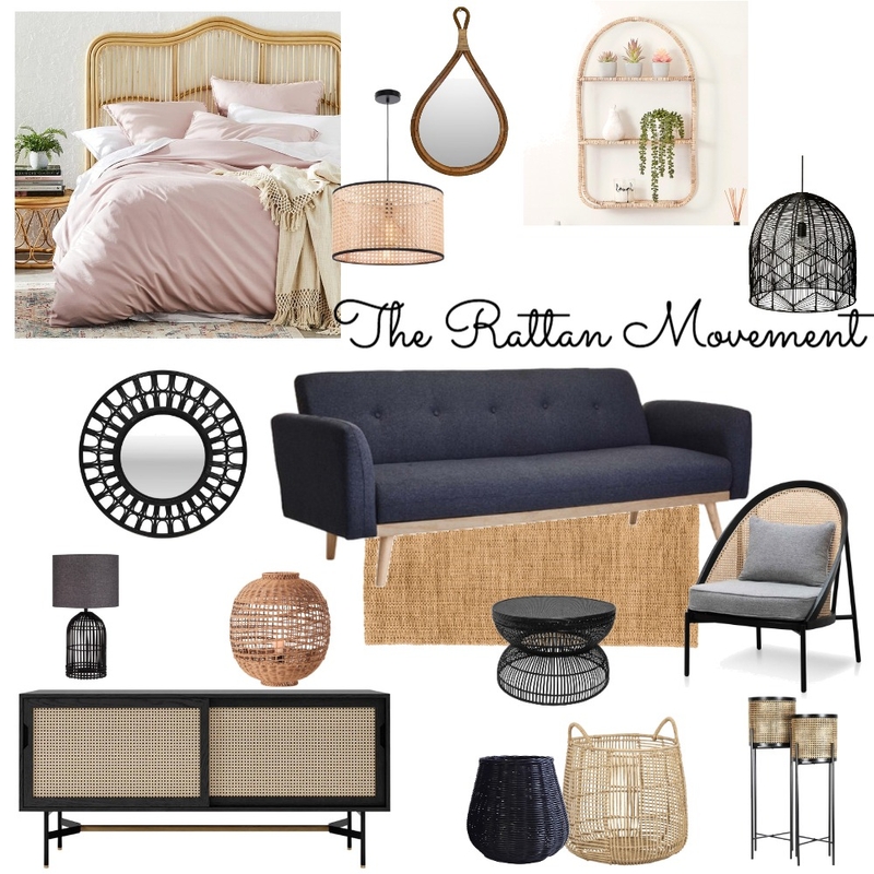 Rattan Movement Mood Board by Di Taylor Interiors on Style Sourcebook