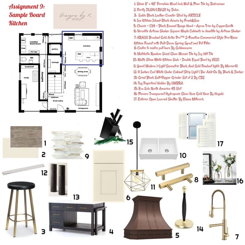 Kitchen - Sample board Mood Board by DesignsbyK on Style Sourcebook