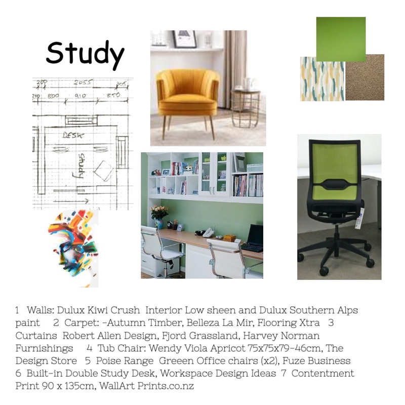 Study Room3 Mood Board by Critique & Create Interiors on Style Sourcebook