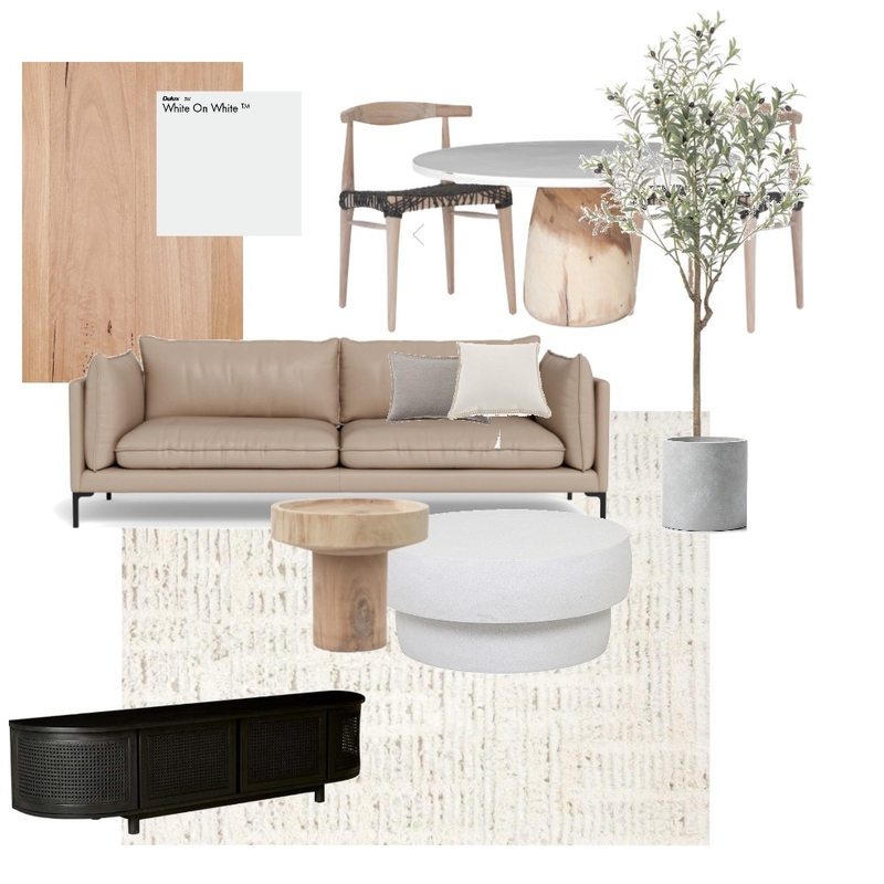 Flynn Living 1 Mood Board by bone + blanc interior design studio on Style Sourcebook