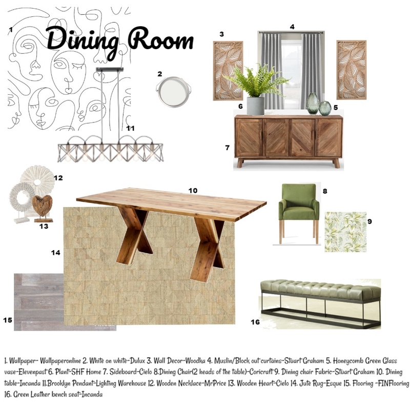 Dining Room Final Mood Board by streakcandice on Style Sourcebook