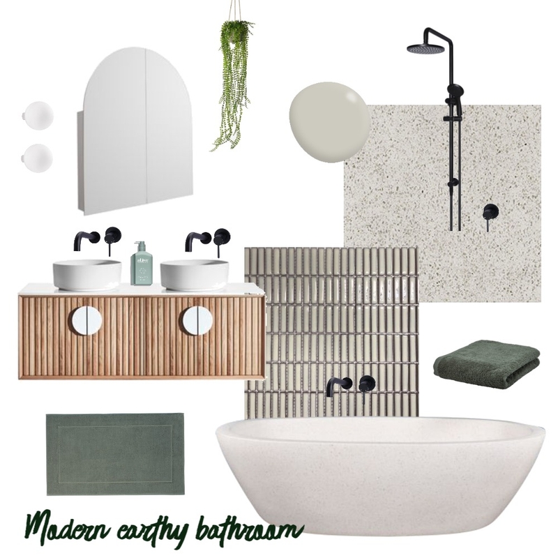 Modern earthy bathroom Mood Board by Style Curator on Style Sourcebook