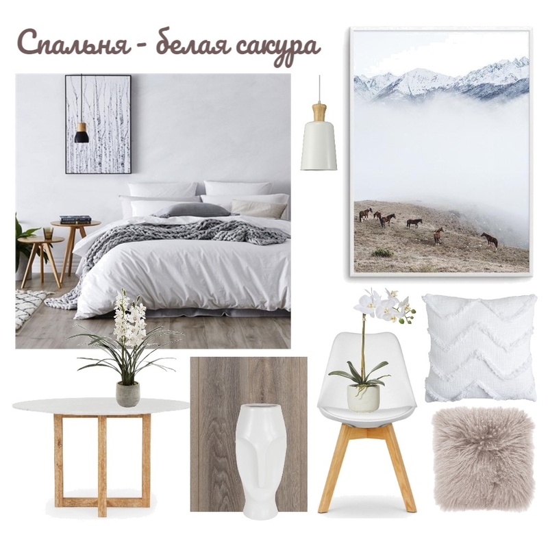 Спальня - белая сакура Mood Board by Olesya on Style Sourcebook