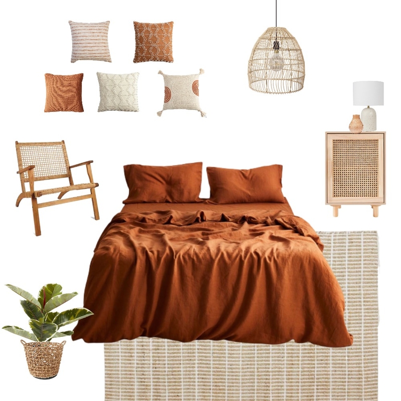 Rust Bedroom Assignment Mood Board by sarahramsden on Style Sourcebook