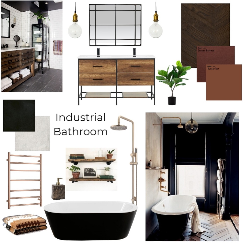 Industrial Bathroom 2 Mood Board by cborkin on Style Sourcebook