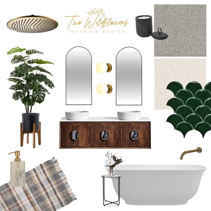 Ensuite design Mood Board by Two Wildflowers on Style Sourcebook