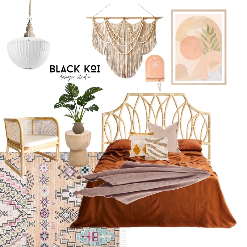 Boho Mood Board by Black Koi Design Studio on Style Sourcebook