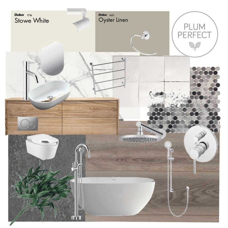 Les Palmiers Bathroom 1 Mood Board by plumperfectinteriors on Style Sourcebook