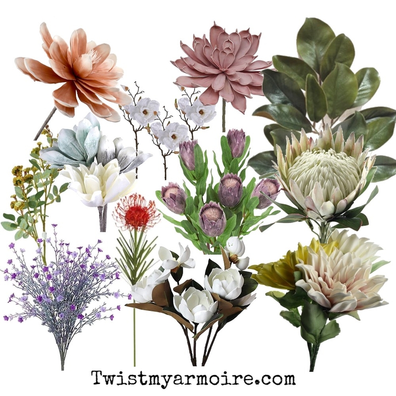 artificial flowers Mood Board by Twist My Armoire on Style Sourcebook