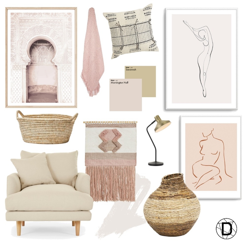 Chilled Pink Mood Board by Designingly Co on Style Sourcebook