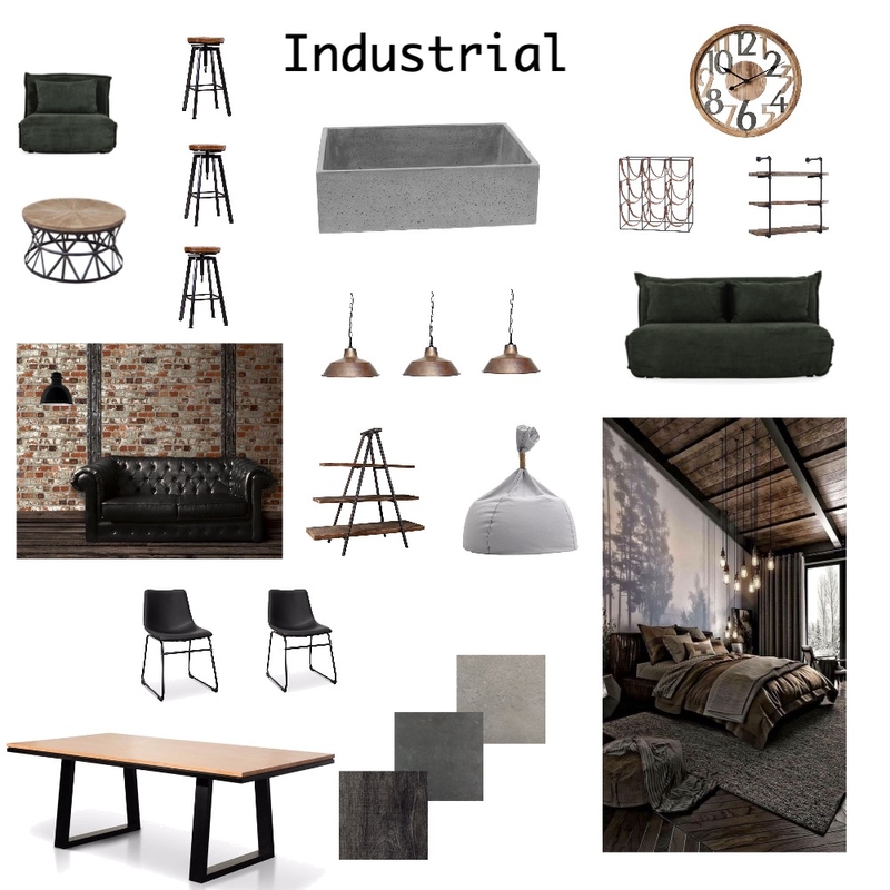 Industrial Mood Board by Ehines on Style Sourcebook