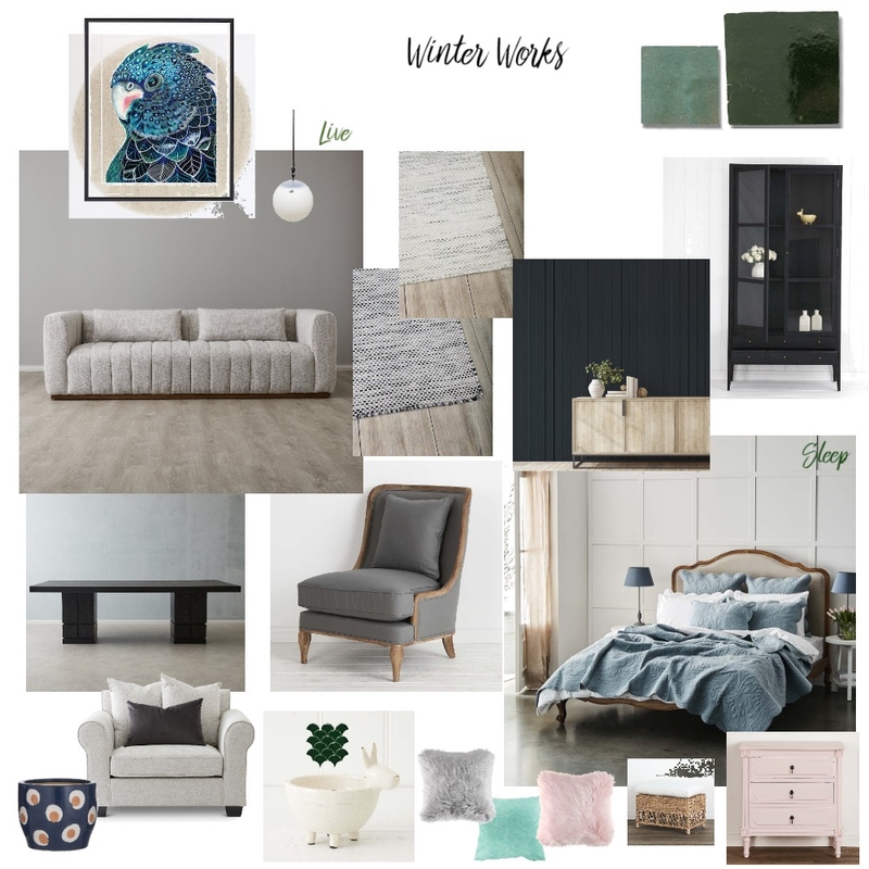 WinterWorks Mood Board by mtreloar on Style Sourcebook