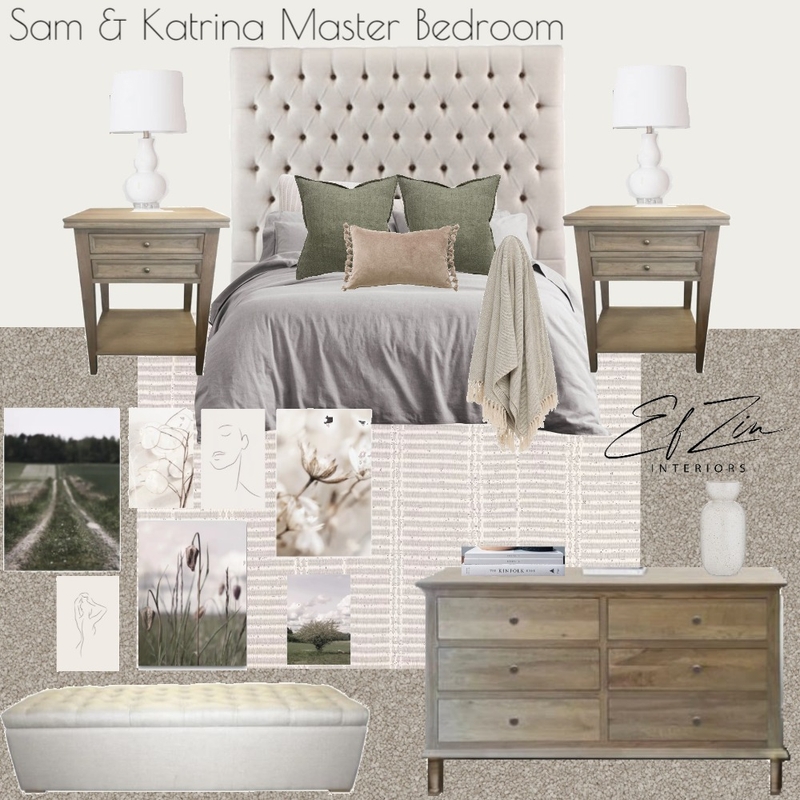 Sam & Katrina Master Bedroom Mood Board by EF ZIN Interiors on Style Sourcebook