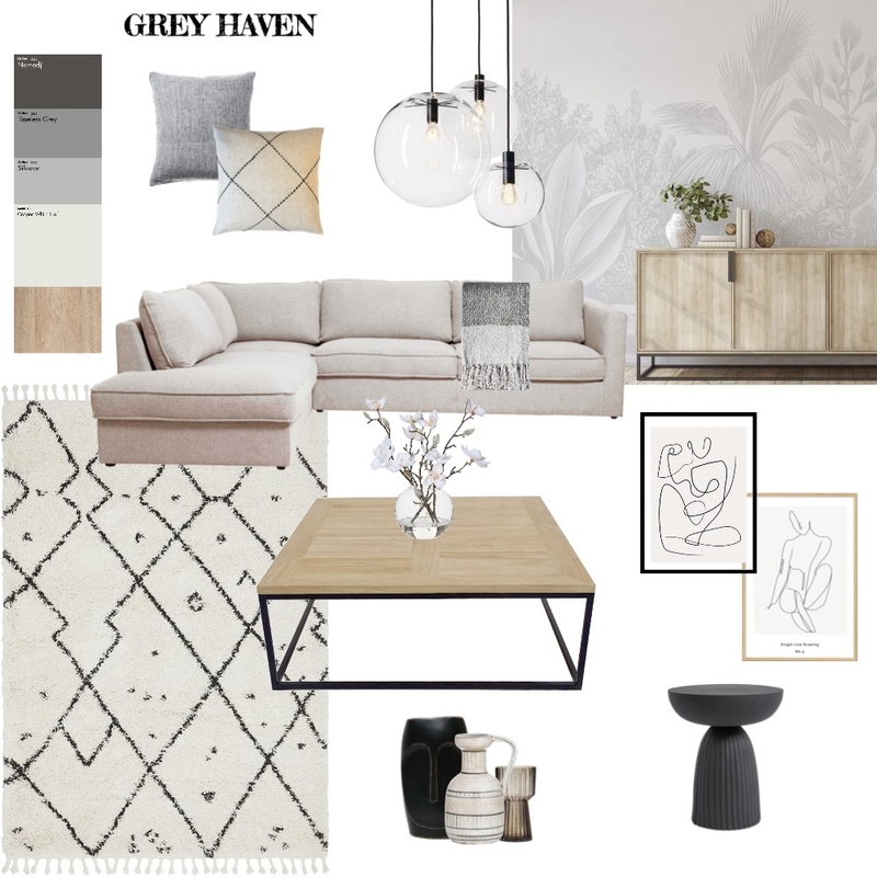 LIVING ROOM - GRAY HAVEN - 2 Mood Board by Dorothea Jones on Style Sourcebook