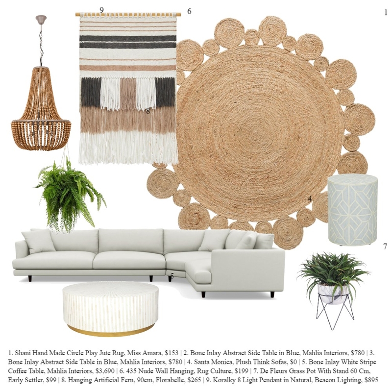 Boho Living room Mood Board by Jasmine Rumsey on Style Sourcebook