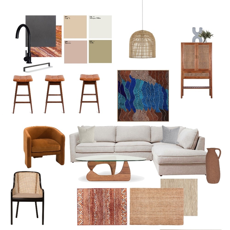 Natural Mid Century Inspired Mood Board by lisamaria.lamprecht on Style Sourcebook