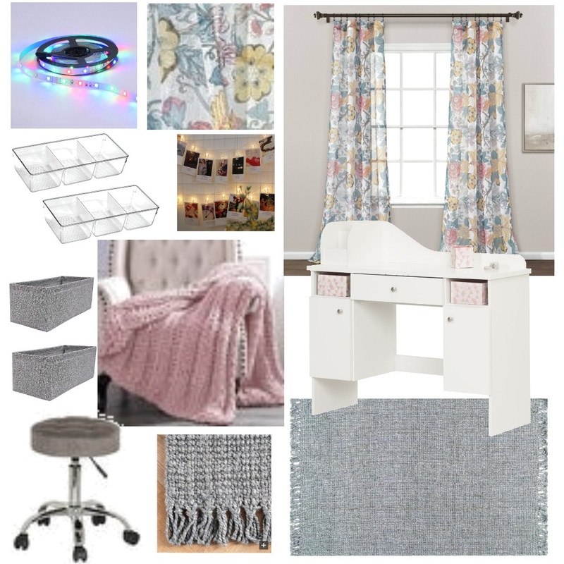 Halle's Room Mood Board by Annalei May Designs on Style Sourcebook
