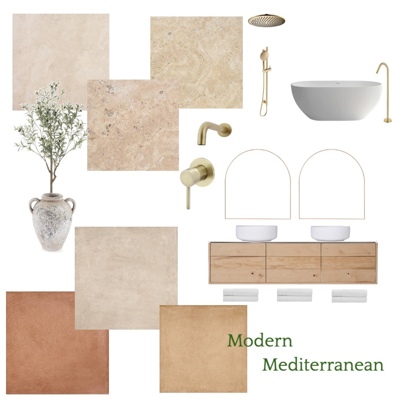 Modern Mediterranean En Suite Mood Board by jadelemoigne on Style Sourcebook