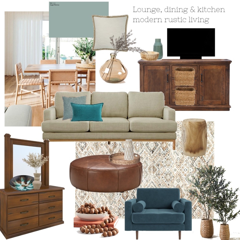 Modern Rustic Living Mood Board by The Ginger Stylist on Style Sourcebook